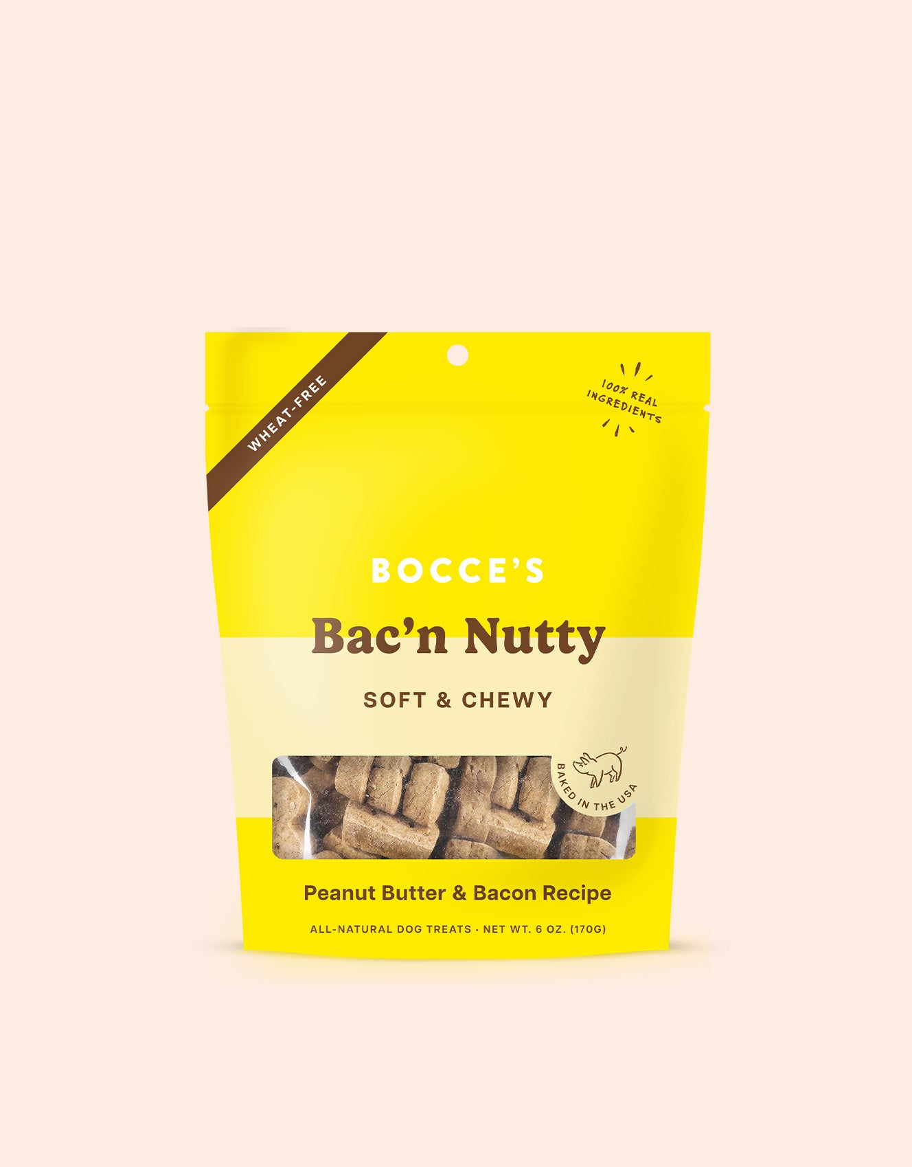 Bocce s Bakery 6 oz Bac n Nutty Soft Chewy Dog Treats